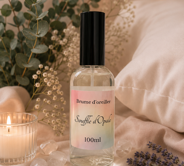 brume d’oreiller souffle d’opale musc flocon parfum cocon apaisant