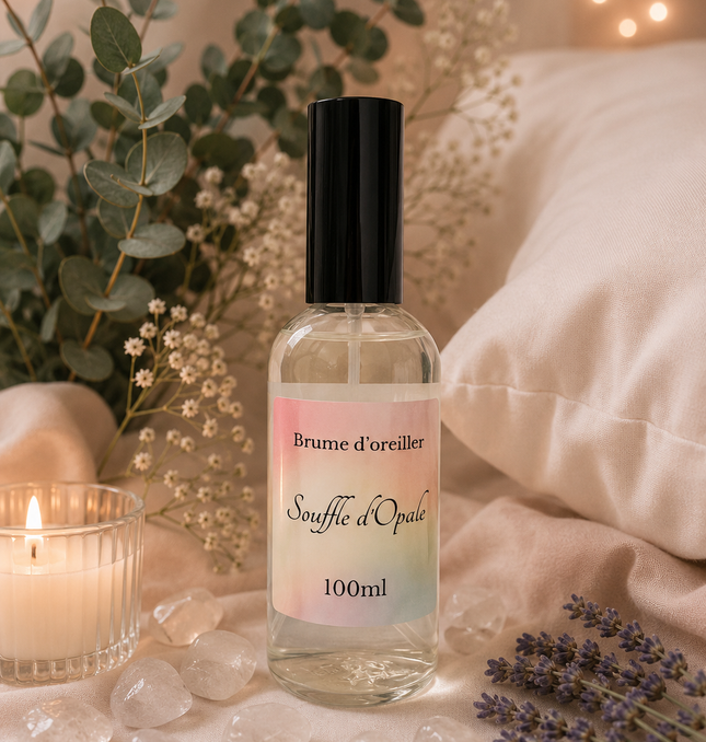 brume d’oreiller souffle d’opale musc flocon parfum cocon apaisant
