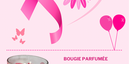 ✨ Bougie parfumée Flamme d'espoir - Édition Spéciale Cancer du Sein