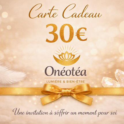 Carte cadeau Onéotéa offrant des créations artisanales parfumées pour bien-être