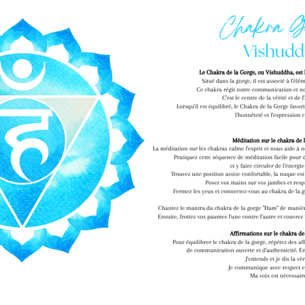 Fiole chakra gorge en verre avec pierres bleues et bouchon liège pour communication claire