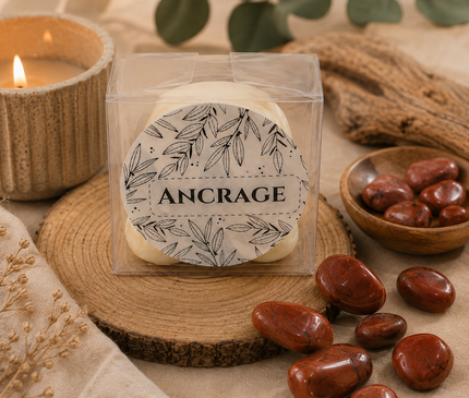 Lot de 2 fondants parfumés Ancrage bois de gaïac jaspe rouge