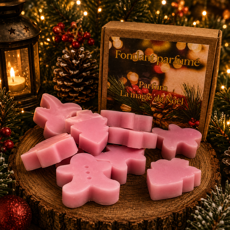 Fondants parfumés artisanaux la magie de Noël ambiance festive