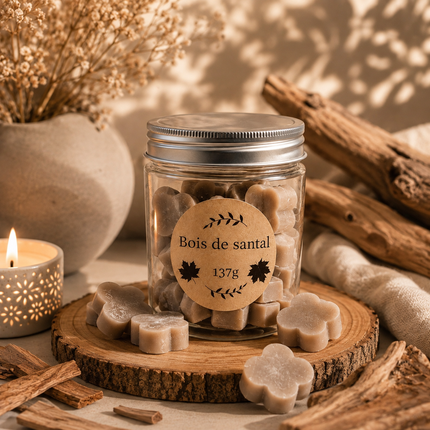 Fondants parfumés bois de santal ambiance apaisante et chaleureuse