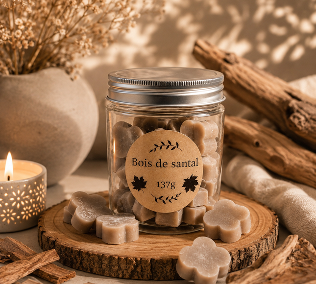 Fondants parfumés bois de santal ambiance apaisante et chaleureuse