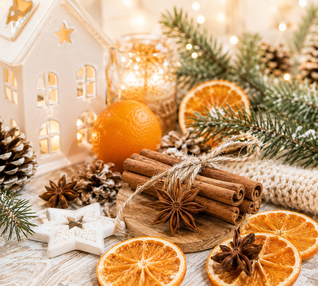 Fondants parfumés cannelle orange édition Noël artisanaux en cire végétale