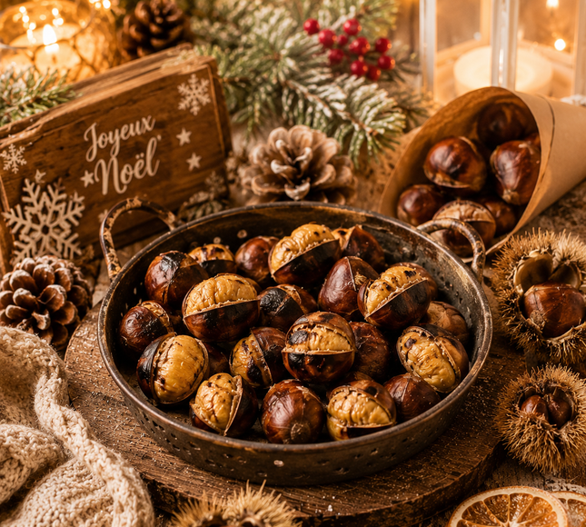 Fondants parfumés châtaignes grillées édition Noël artisanaux