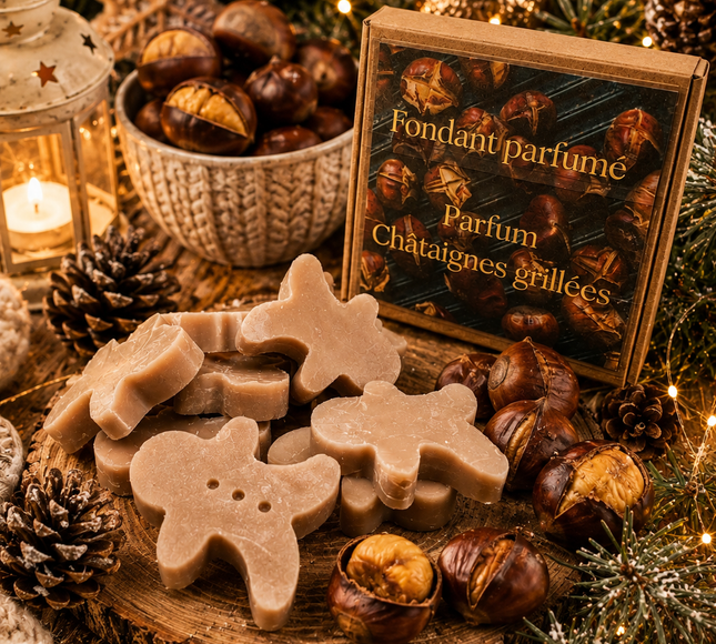 Fondants parfumés châtaignes grillées édition de Noël artisanaux