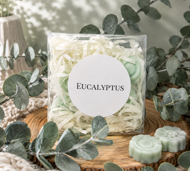 lot de 2 fondants parfumés eucalyptus cire végétale soja purification air