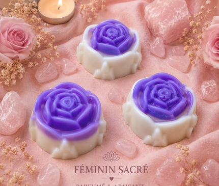 Fondants parfumés quartz rose pour amour de soi et douceur émotionnelle