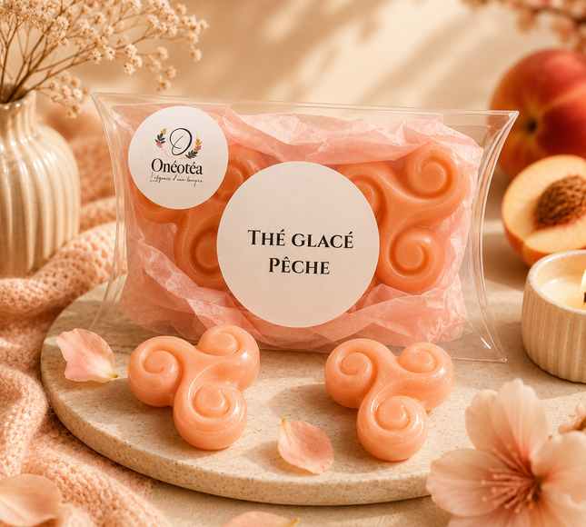 Lot de 3 fondants parfumés thé glacé pêche fruité et frais