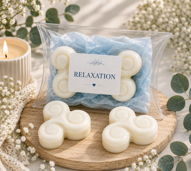 Lot de 2 fondants parfumés relaxation à base de cire végétale de soja