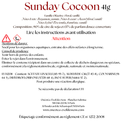 Lot de 2 fondants parfumés Sunday Cocoon floral vanillé ambiance cocooning
