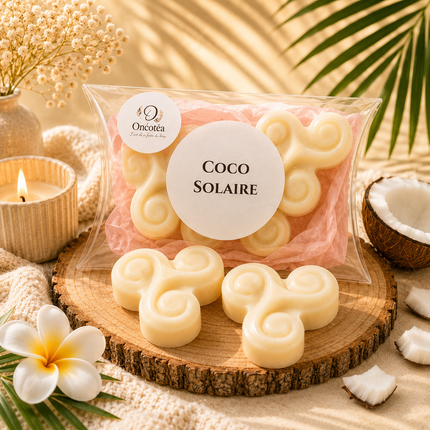 Lot de 3 fondants parfumés Coco Solaire artisanal douceur tropicale
